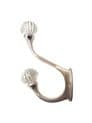 Melon Glass Brushed Nickel Hat & Coat Hook Large 12.5cm Silver Rack Hanger