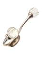 Melon Glass Brushed Nickel Hat & Coat Hook Large 12.5cm Silver Rack Hanger