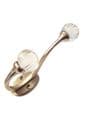 Melon Glass Brushed Nickel Hat & Coat Hook Large 12.5cm Silver Rack Hanger