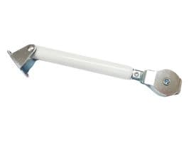 Metal corded curtain track cord spring tension pulley