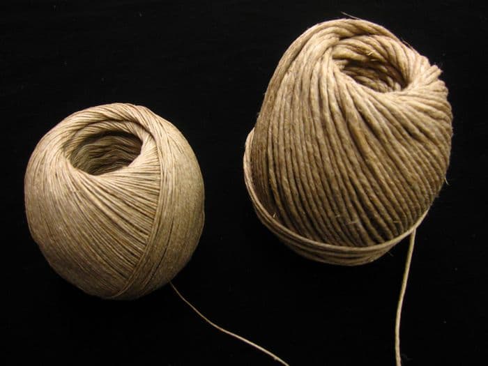 Natural flax twine upholstery garden cord Laid stitching sewing thread Trade cob