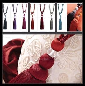 Pair Of Two Tone Curtain Rope Tassel Tie Backs Chic HB551 Fabric Tie Backs