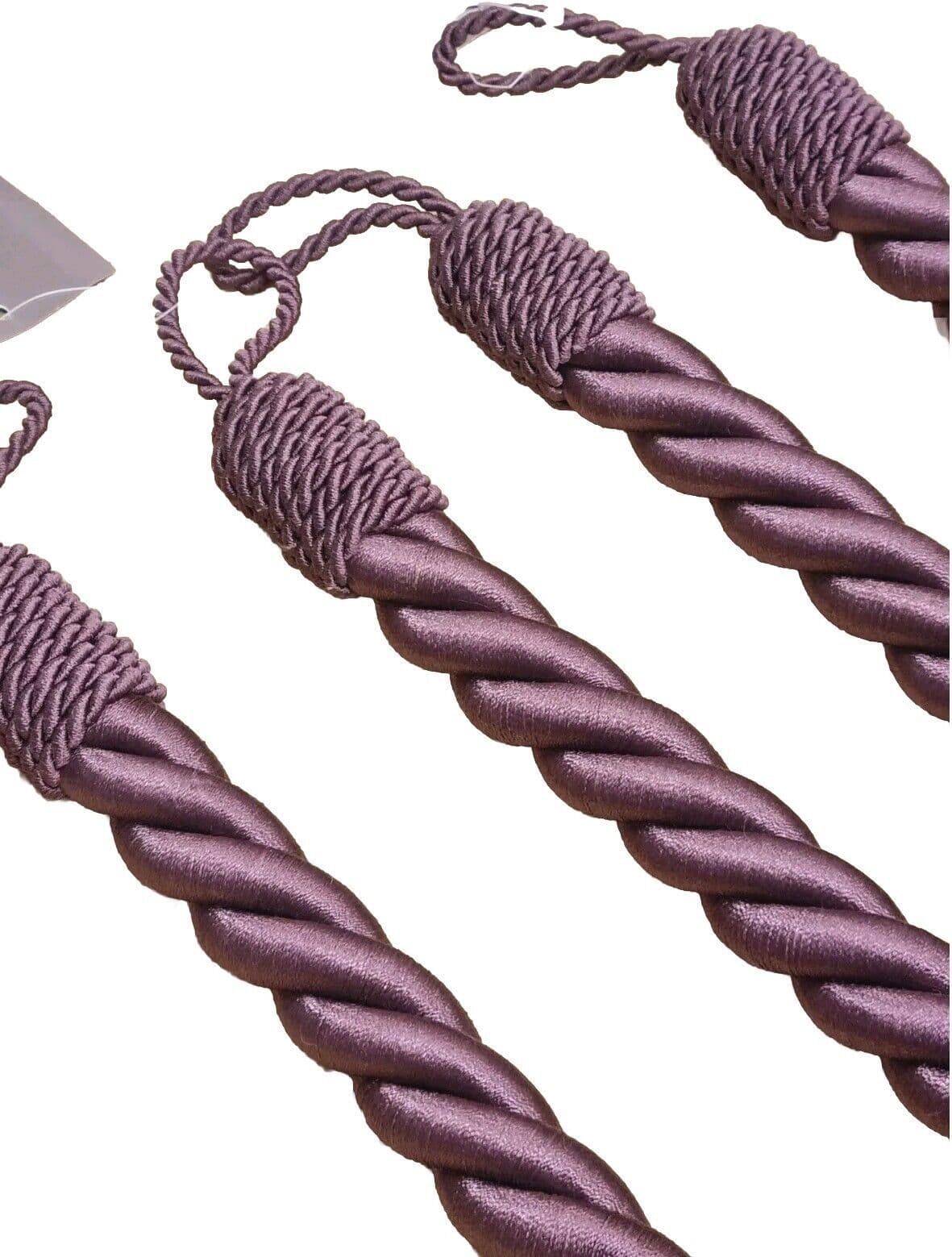 Purple Curtain Rope Tiebacks 2 Chunky Ties 80cm Inc Loops Pair Reef ...