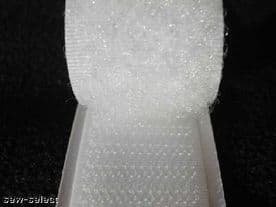 RIPFAST Hook & Loop tape White 25mm STRONG sew + stick fastening 2 x 25mt