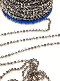 Roller Blind Ball Chain Nickel Plated Steel - 100 Metre Reel - #10 - 4.50mm dia