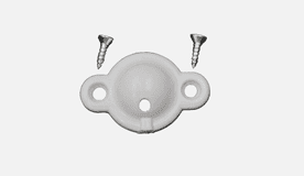 Roller blind cord knot holder. For cords fitted in centre of spring roller blind
