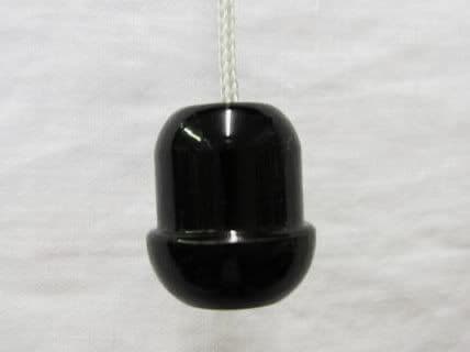 Small 2cm black cord pull - cord weight knot end Blind cords and light string