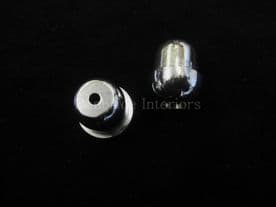 Small heavy chrome silver cord pull - Roman blind or light cord drop weight 2cm