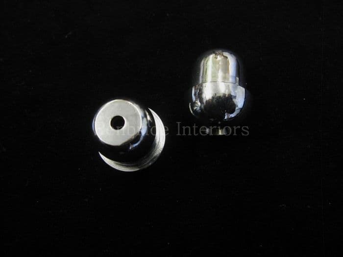 Small heavy chrome silver cord pull - Roman blind or light cord drop weight 2cm