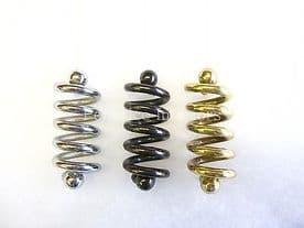 Spiral light cord pull in 3 colours Twisted metal 65g Large 6.5cm Cord end weight