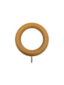 Swish 28mm Naturals Wooden Curtain Pole Rings, Pack of 12 Wood Rings Aged Oak