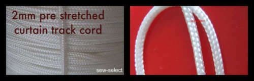 Swish curtain track cord Polyester 2mm Superluxe STRONG