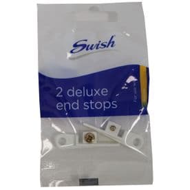 SWISH DELUXE CURTAIN TRACK END STOPS - HOOKS