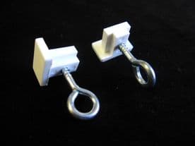 SWISH FURNIGLYDE CURTAIN TRACK END STOPS x2 Caravan motorhome parts end hook eye