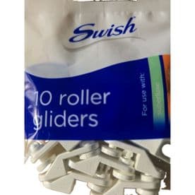Swish RETAIL Pack 10 Superluxe Supreme Curtain Track Gliders White Genuine