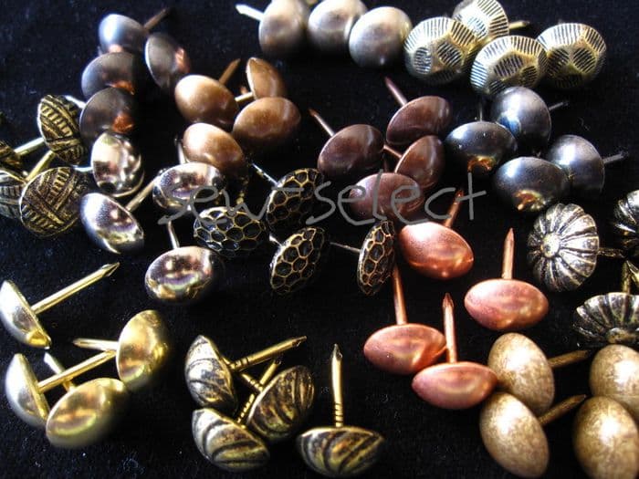 Upholstery nails - SELECT COLOUR QUANTITY HERE - Chair furniture tacks studs Craft supplies