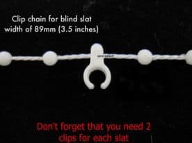 Vertical blind bottom clip link chain 50 clips beaded cord