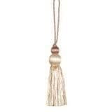 Wemyss Ioko key / cushion tassel - Decorative sewing trimming trim Cream brown