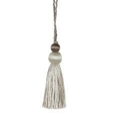 Wemyss Ioko key / cushion tassel - Decorative sewing trimming trim - Grey silver