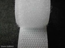 WHITE Hook & Loop touch and close 20mm TAPE FASTENING SEWING TAPES HOOK LOOP