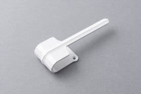 White Vertical Blind Slat Holdback Arm - Louvretie Hold Back - Single