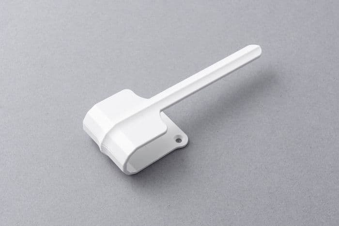 White Vertical Blind Slat Holdback Arm - Louvretie Hold Back - Single