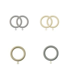 Wooden Curtain Pole Rings for 28- 35mm Poles Jones Interiors Painted Shore Rings