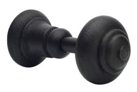 Woodline Large Curtain Post Holdback Black 15cm x 7cm Single
