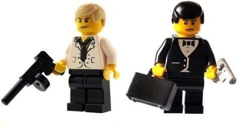007 James Bond & Enemy Raul Silva - Custom Desiged Minifigures