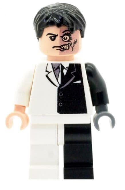 2 Face With Black Hair - Custom Designed Minifigure