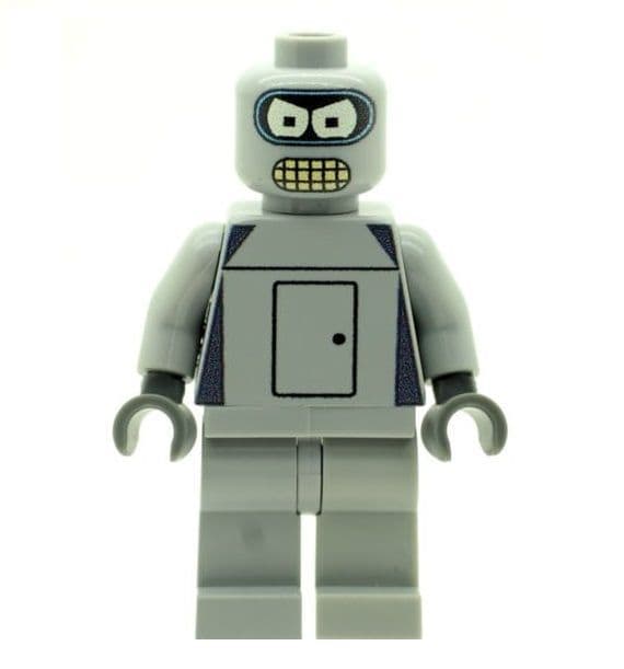 Bender Bending Rodríguez (Fictional Robot) Custom Designed Minifigure