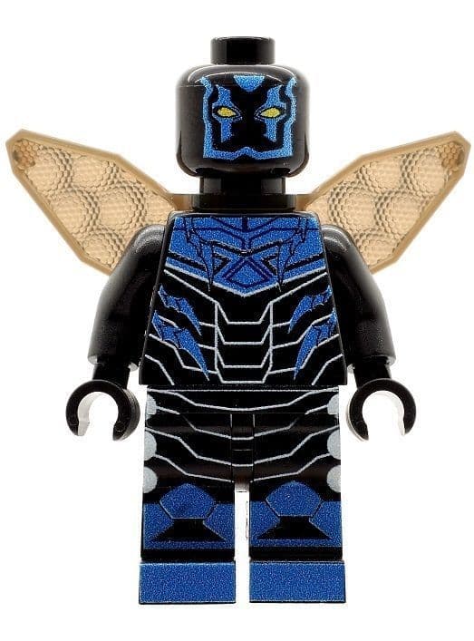 Blue Beetle Figure with Wings - Custom Designed Minifigure