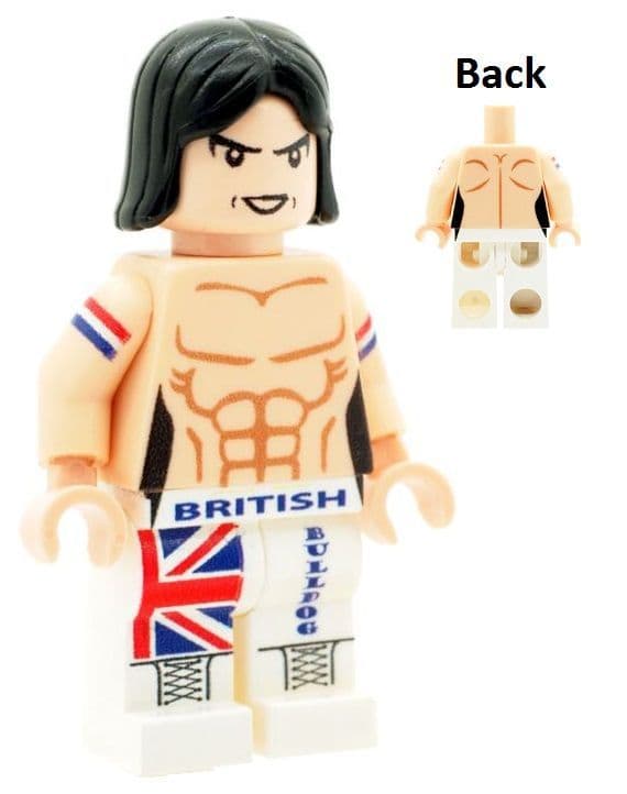 British Bulldog (Davey Boy Smith) Wrestler - Custom Designed Minifigure