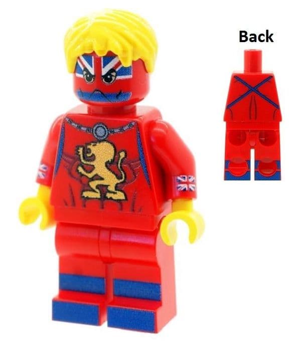 Captain Britain Version 2 (British equivalent of Captain America) - Custom Designed Minifigure