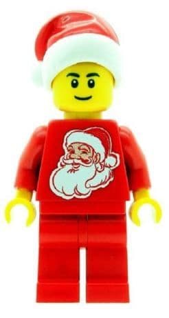 Christmas Boy with Santa Torso & Hat - Custom Designed Minifigure