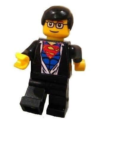 Clark Kent Changing Into Superman (Yellow) - Custom Designed Minifigure