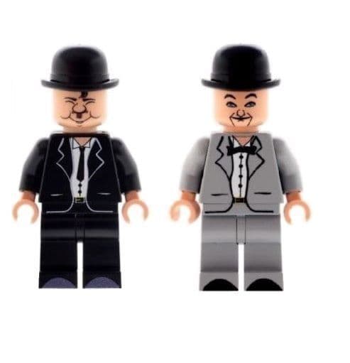 Comedy Duo Laurel and Hardy - Custom Designed Minifigures
