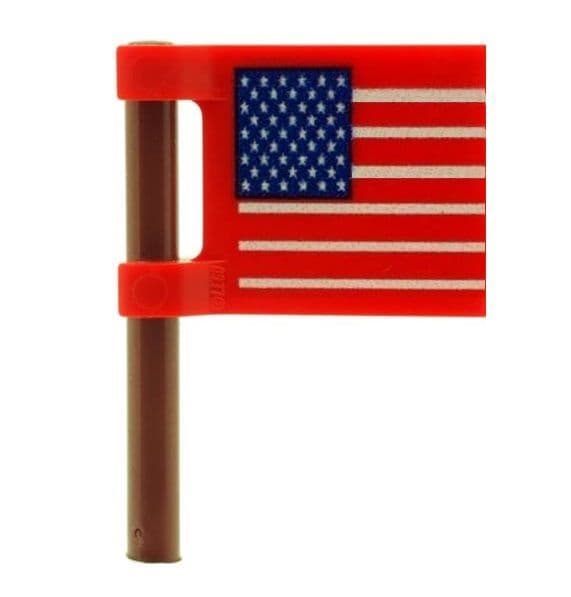 Custom Minifigure Flag United States of America USA Printed on Both Sides