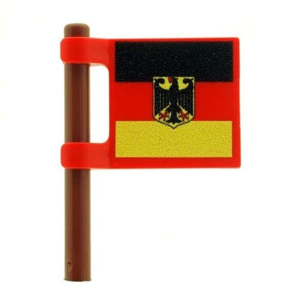 Custom Minifigure German Flag Germany Printed on Both Sides Printed on LEGO Parts