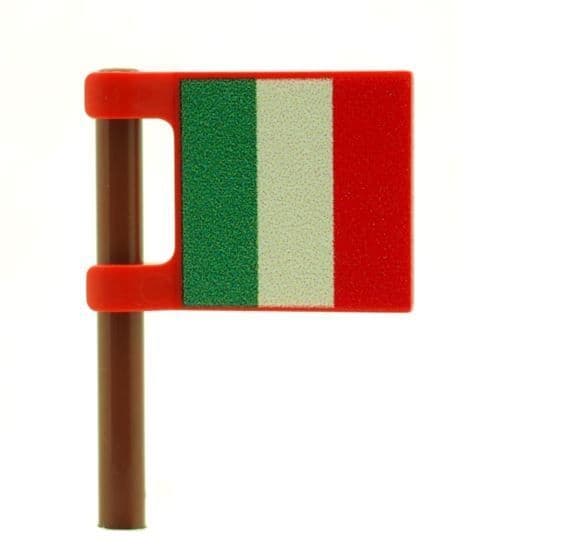 Custom Minifigure Italian Flag Italy Printed on Both Sides Printed on LEGO Parts