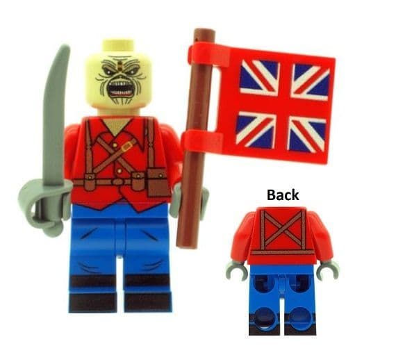 Eddie The Trooper (Iron Maidenwith Union Jack Flag - Custom Designed Minifigure