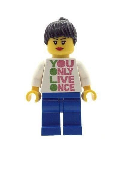 Girl YOLO You only live once - Custom Designed Minifigure