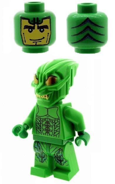 Green Goblin with Gold Eyes (Spiderman) - Custom Designed Minifigure