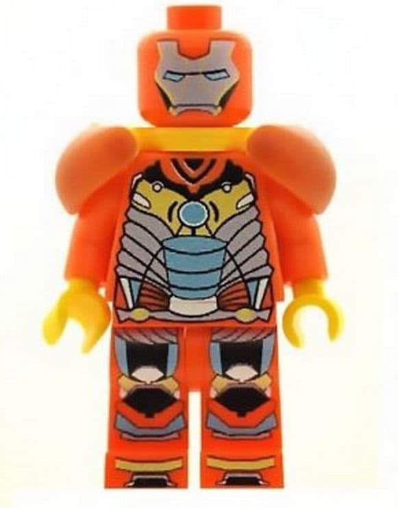 Ironman (Iron Man Orange with Shoulder Armour) - Custom Designed Minifigure