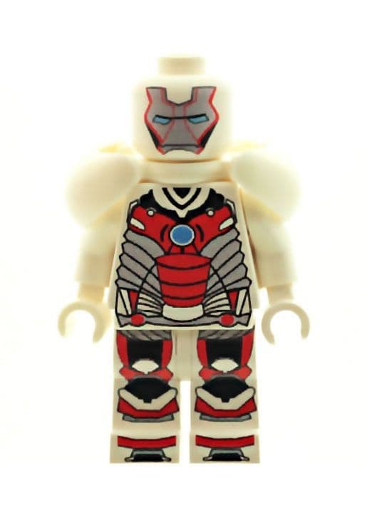 Ironman (Iron Man White with Shoulder Armour) - Custom Designed Minifigure