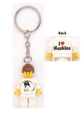 Male/Boy Husky T-Shirt Keychain - Custom Designed Minifigure