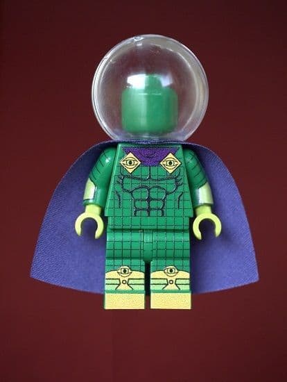 Mysterio With Tran Clear Helmet, Enemy of Spiderman - Custom Designed Minifigure