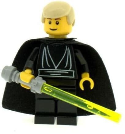Star Wars Luke Skywalker (Black) - Custom Designed Minifigure