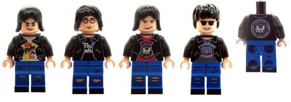 The Ramones American Rock Band Members - Custom Designed Minifigures