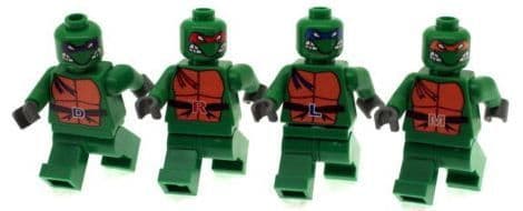 Turtles Including Leonardo, Donatello, Michelangelo & Raphael - Custom Designed Minifigures